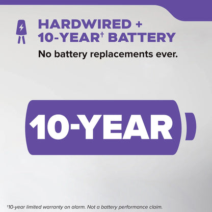 Kidde 30CUA10 DETECT Combo Smoke + CO Alarm, Hardwired with 10-Year Backup Battery