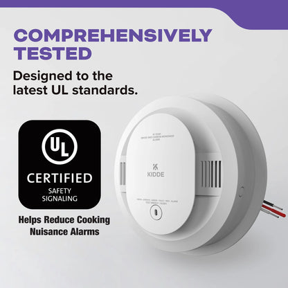 Kidde 30CUA10 DETECT Combo Smoke + CO Alarm, Hardwired with 10-Year Backup Battery