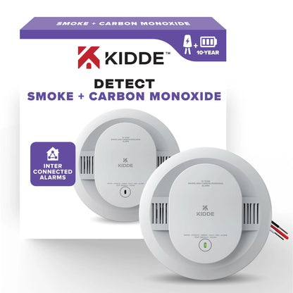 Kidde 30CUA10 DETECT Combo Smoke + CO Alarm, Hardwired with 10-Year Backup Battery