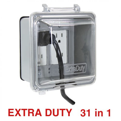 Orbit WIU-2UD-ED 2Gang Plastic Universal While In Use Cover 3-1/2" Deep, Extra Duty - Gray