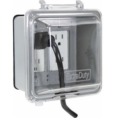 Orbit WIU-2UD-ED 2Gang Plastic Universal While In Use Cover 3-1/2" Deep, Extra Duty - Gray