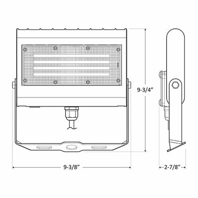 120V 15W/20W/30W/50W Power & CCT-Adjustable Medium Flood Light with Trunnion - Sonic Electric
