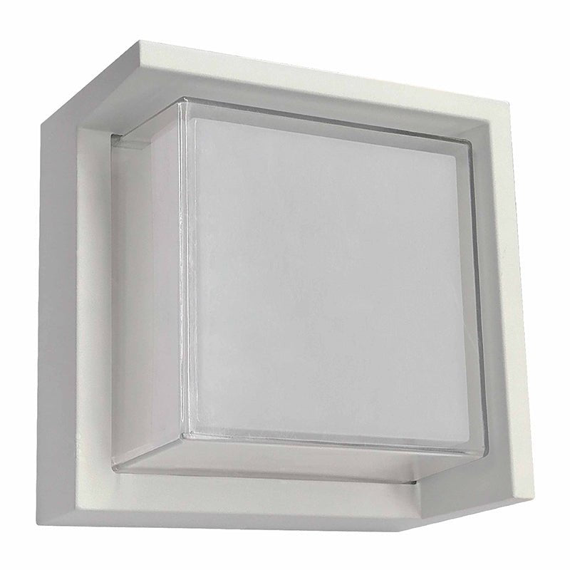12W Bold Square Architectural LED Wall Light with 3-Color Temperatures - Multiple Finishes - Sonic Electric