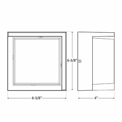 12W Bold Square Architectural LED Wall Light with 3-Color Temperatures - Multiple Finishes - Sonic Electric