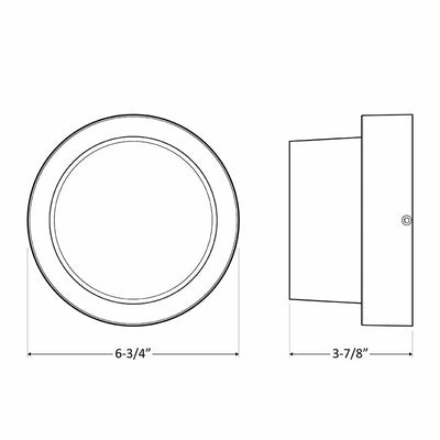 12W Round Architectural LED Wall Light with 3-Color Temperatures - Multiple Finishes - Sonic Electric