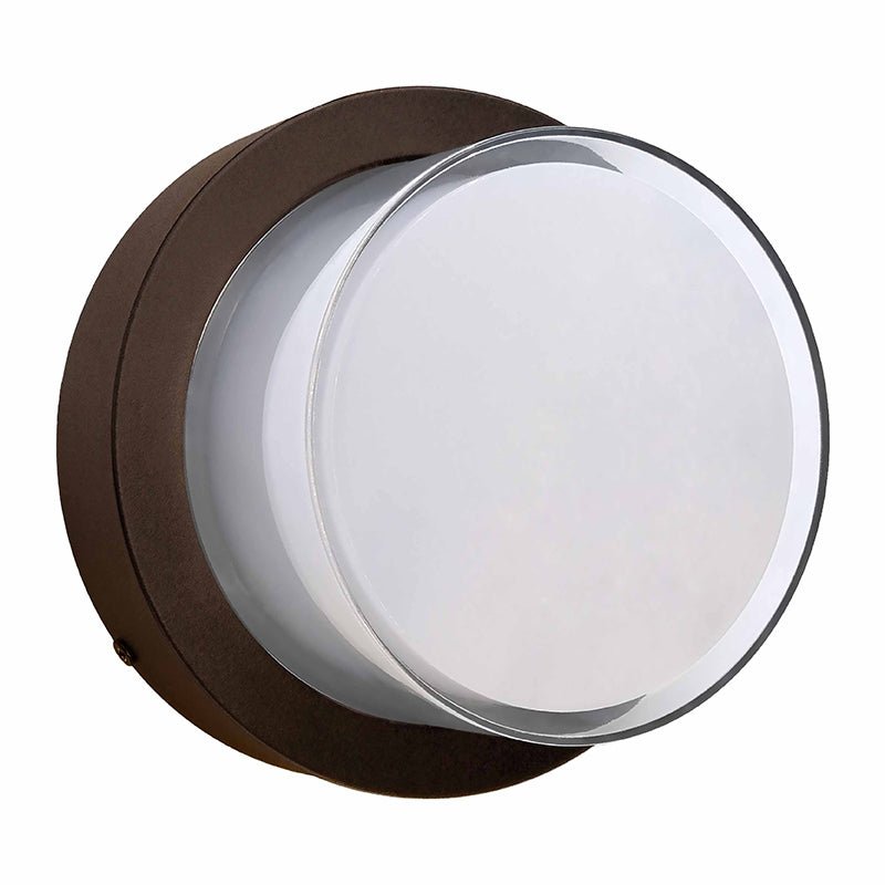 12W Round Architectural LED Wall Light with 3-Color Temperatures - Multiple Finishes - Sonic Electric
