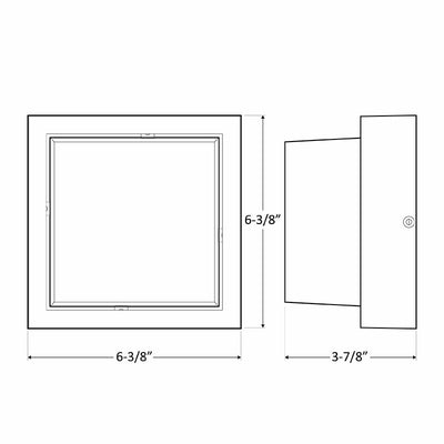 12W Square Architectural LED Wall Light with 3-Color Temperatures - Multiple Finishes - Sonic Electric