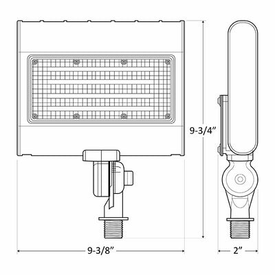 15W/20W/30W/50W Power & CCT-Adjustable Medium Flood Light - Multiple Finishes - Sonic Electric