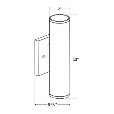 2" 12W 120V CCT-Adjustable Outdoor LED Cylinder Up/Down Light - Multiple Finishes - Sonic Electric