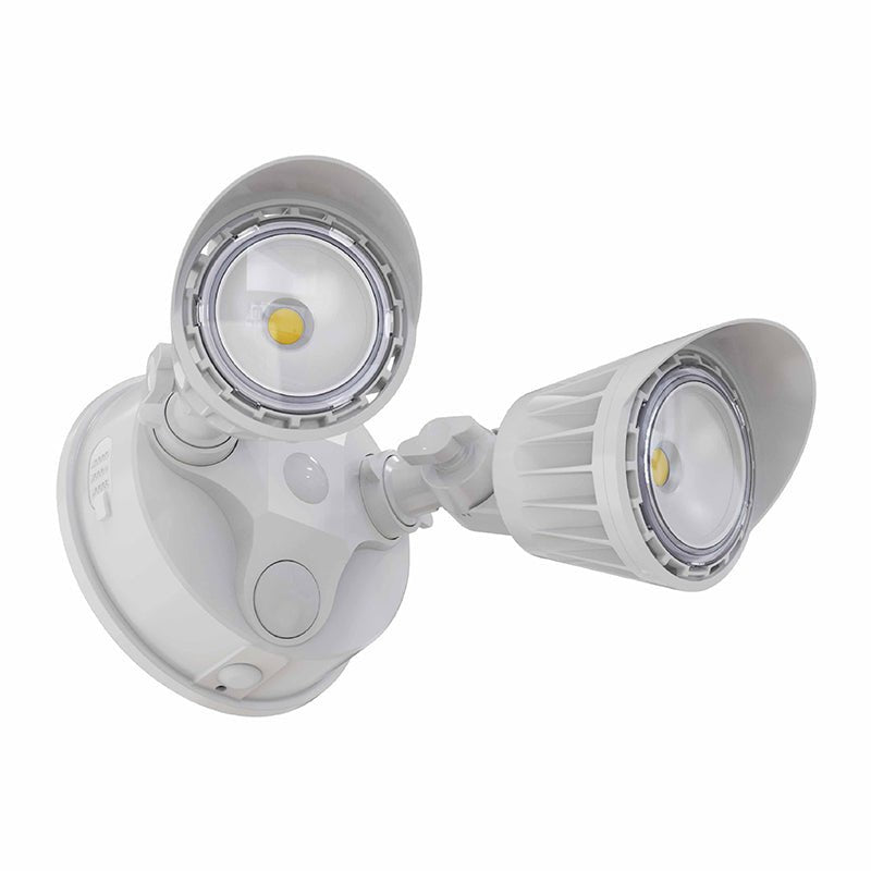 20W Multi-Color 2-Head Dimmable LED Security Light - Sonic Electric