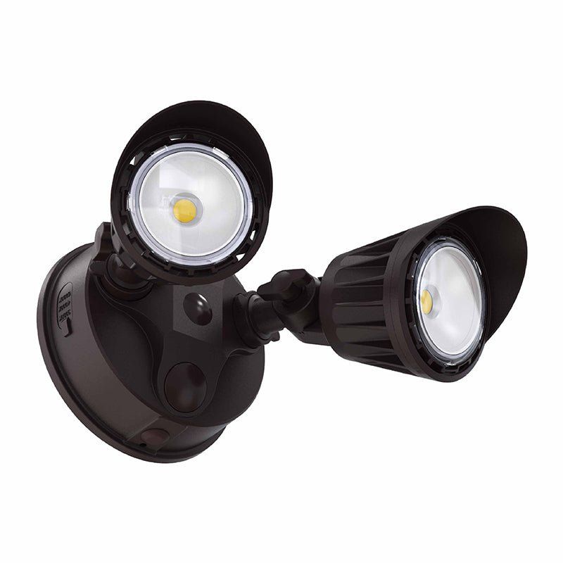 20W Multi-Color 2-Head Dimmable LED Security Light - Sonic Electric
