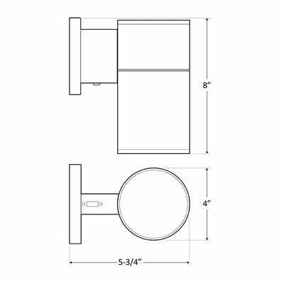 4" 15W 120V CCT-Adjustable Outdoor LED Cylinder Down Light - Multiple Finishes - Sonic Electric