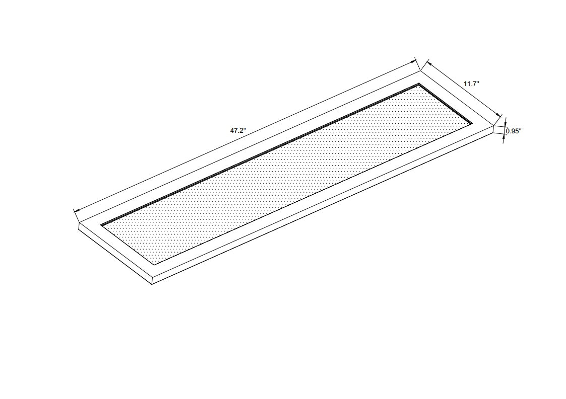 4 Ft. 40W CCT-Selectable Suspended Up/Down Clear LED Panel Light - Sonic Electric