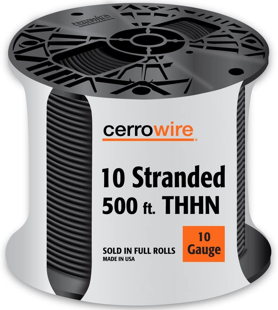 500 ft. 10-Gauge 10 Stranded THHN-2 Wire - Multiple Colors - Sonic Electric