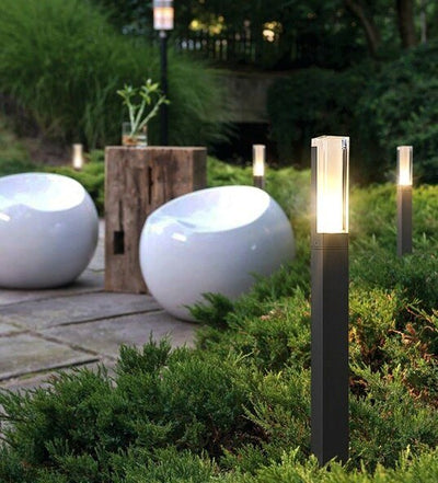 ABBA 10W 12V 23" Aluminum Square Top LED Path Light - 3000K, Warm White - Sonic Electric
