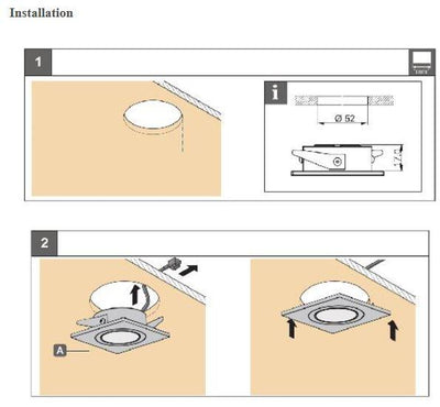 ABBA 12V 1.5W 2" Aluminum Round LED Cabinet Downlight - Multiple Finishes/Color Temperatures - Sonic Electric