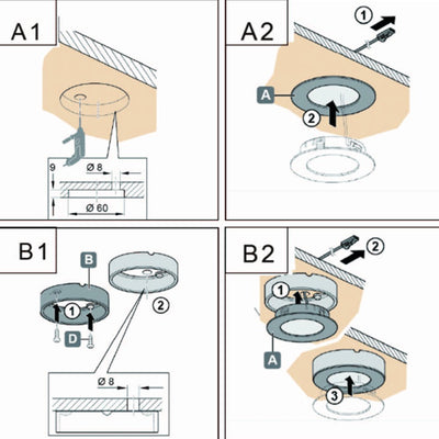 ABBA 12V 1.8W Round LED Cabinet/Puck Light - Multiple Finishes/Color Temperatures - Sonic Electric