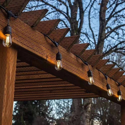 ABBA 12V 30W 48 Ft. Bistro String Lights - 3000K, Warm White - Sonic Electric