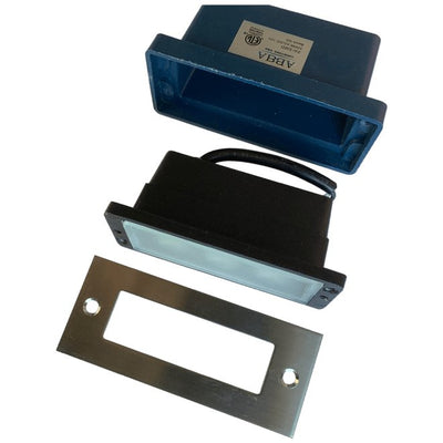 ABBA 12V 3W Stainless Steel LED Step Brick Light - Warm White, 3000K - Sonic Electric