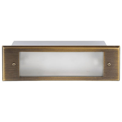 ABBA 12V 4W Natural Brass LED Surface Mount Step Light - 3000K, Warm White - Sonic Electric