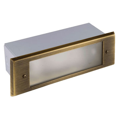 ABBA 12V 4W Natural Brass LED Surface Mount Step Light - 3000K, Warm White - Sonic Electric