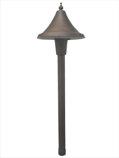 ABBA 12V Brass Crown LED Path/Area Light - Natural Brass - Sonic Electric