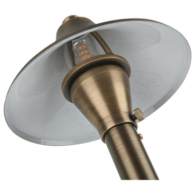 ABBA 12V Brass Crown LED Path/Area Light - Natural Brass - Sonic Electric