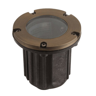 ABBA 12V Brass In-Ground Round Glass LED Well Light - Multiple Finishes - Sonic Electric