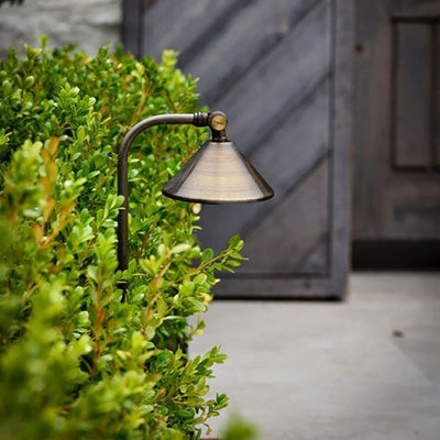 ABBA 12V Brass LED Bell Path Light - Bulb Sold Separately - Sonic Electric