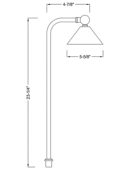 ABBA 12V Brass LED Bell Path Light - Bulb Sold Separately - Sonic Electric