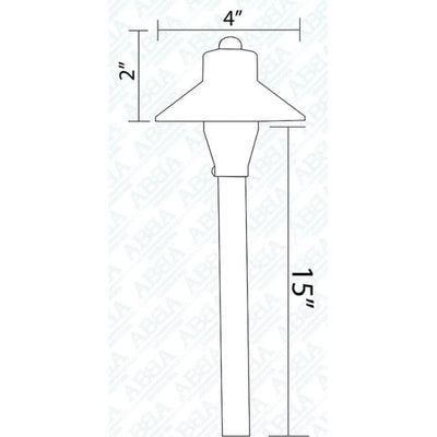 ABBA 12V Brass LED Mushroom Path Light - Natural Brass - Sonic Electric