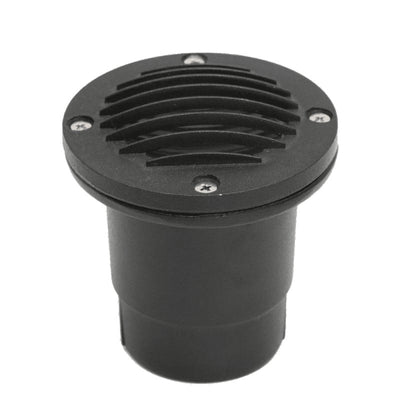 ABBA 12V Cast Aluminum Grilled LED Well Light - Black - Sonic Electric