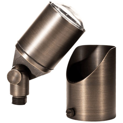 ABBA 12V Cast Brass Adjustable Directional Spot Light - Natural Brass - Sonic Electric
