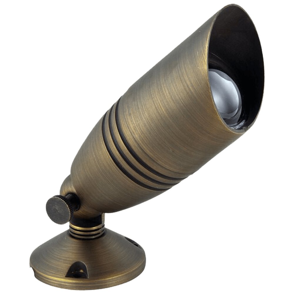 ABBA 12V Cast Brass Architectural Directional Spot Light - Natural or Dark Brass - Sonic Electric