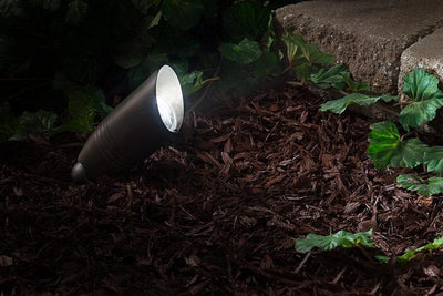 ABBA 12V Cast Brass Architectural Directional Spot Light - Natural or Dark Brass - Sonic Electric