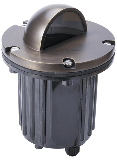 ABBA 12V Cast Brass Half Moon LED In-Ground Well Light - Sonic Electric