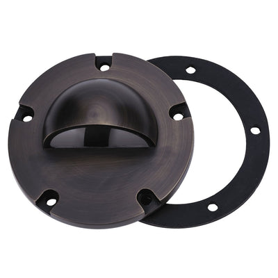 ABBA 12V Cast Brass Half Moon LED In-Ground Well Light - Sonic Electric