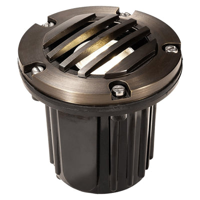 ABBA 12V Cast Brass LED Well Light with Aluminum Grill - Multiple Finishes - Sonic Electric