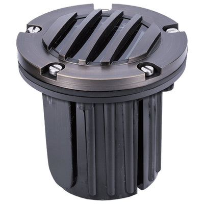 ABBA 12V Cast Brass LED Well Light with Aluminum Grill - Multiple Finishes - Sonic Electric