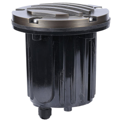 ABBA 12V Cast Brass LED Well Light with Aluminum Grill - Multiple Finishes - Sonic Electric