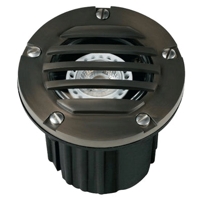 ABBA 12V Cast Brass LED Well Light with Aluminum Grill - Multiple Finishes - Sonic Electric