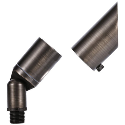 ABBA 12V Cast Brass Long Directional Spot Light - Natural or Dark Brass - Sonic Electric
