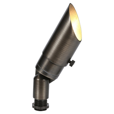 ABBA 12V Cast Brass Long Directional Spot Light - Natural or Dark Brass - Sonic Electric