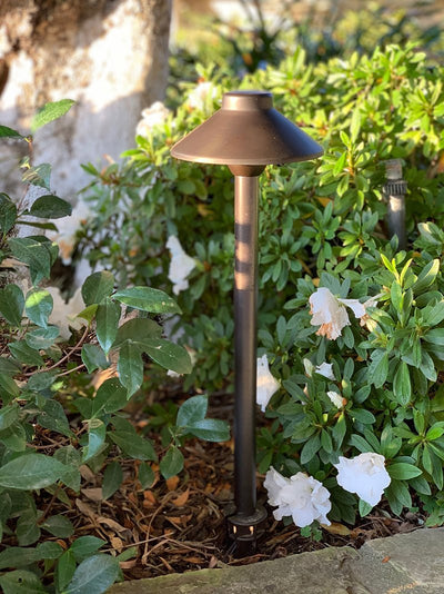 ABBA 12V Cast Brass Mushroom LED Path Light - Bulb Sold Seperately - Sonic Electric