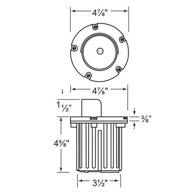 ABBA 12V Cast Brass Sheilded LED In-Ground Well Light - Sonic Electric