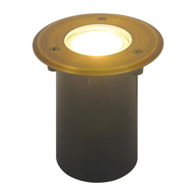 ABBA 12V Cast Brass Tri Round LED Well Light - Sonic Electric