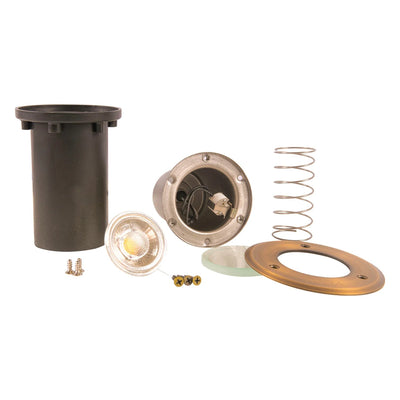 ABBA 12V Cast Brass Tri Round LED Well Light - Sonic Electric