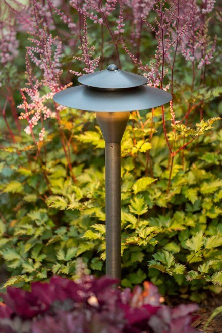 ABBA 12V Cast Brass Two-Tier Pagoda Path Light - Bulb Sold Seperately - Sonic Electric