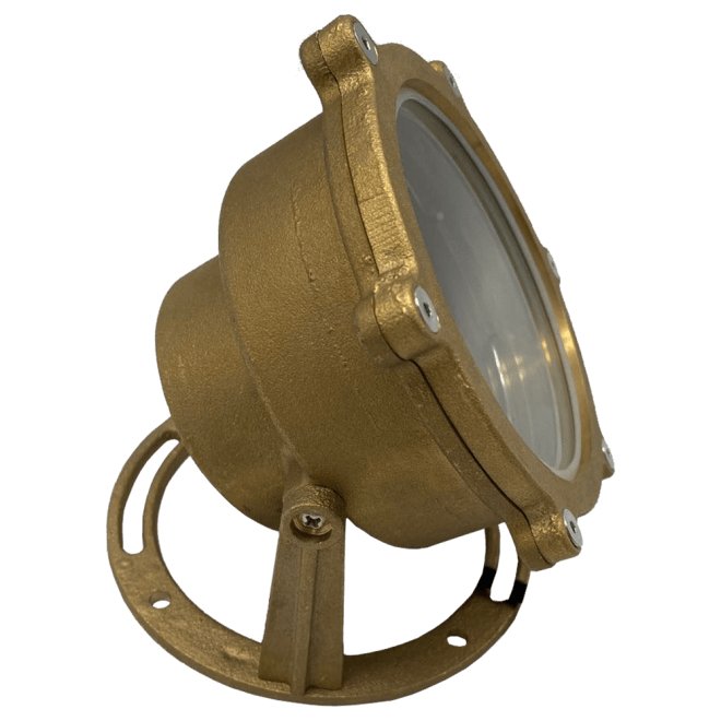 ABBA 12V Natural Brass LED Underwater Flood/Pond Light - Bulb Sold Seperately - Sonic Electric