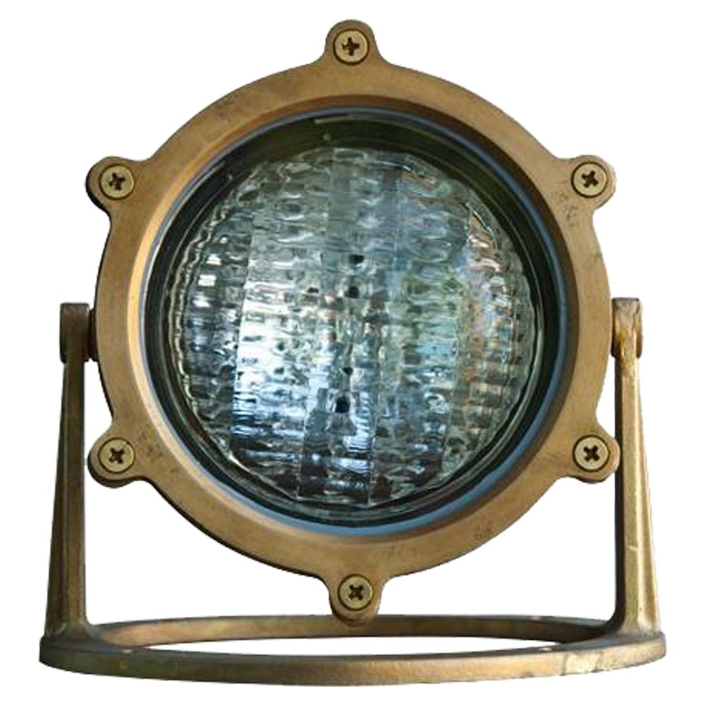 ABBA 12V Natural Brass LED Underwater Flood/Pond Light - Bulb Sold Seperately - Sonic Electric